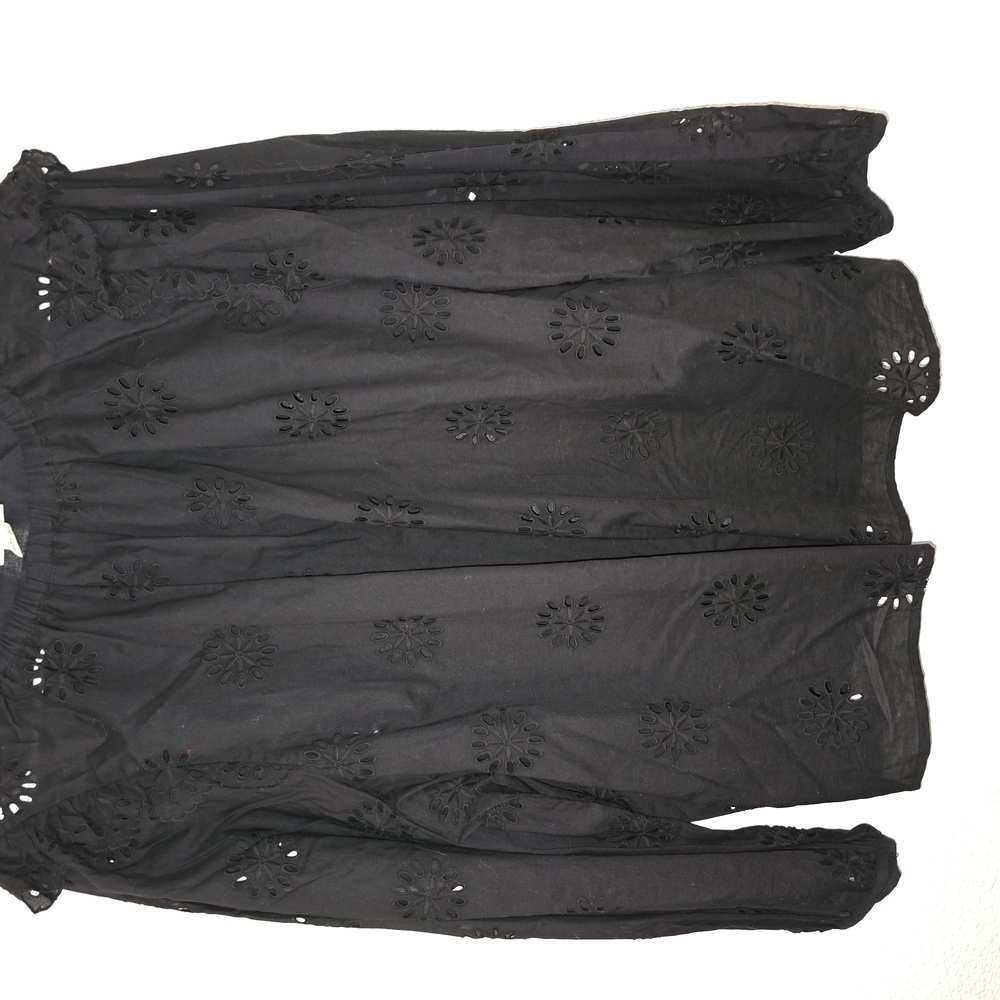 Chic Black Eyelet Blouse